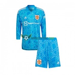 Manchester United Brankářské Domácí Dres 2022-2023 Dlouhý rukáv Děti Fotbalové Dresy