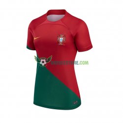 Portugalsko Domácí Dres MS ve fotbale 2022 Krátký rukáv Ženy Fotbalové Dresy
