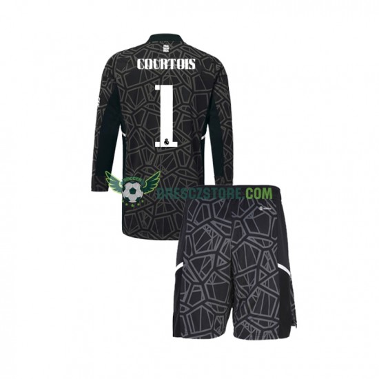 Real Madrid Courtois 1 Brankářské Alternativní Dres 2022-2023 Dlouhý rukáv Děti Fotbalové Dresy