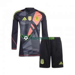 Argentina Brankářské Domácí Dres 2024 Dlouhý rukáv Děti Fotbalové Dresy