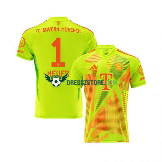 FC Bayern Mnichov Manuel Neuer 1 Brankářské Domácí Dres 2024-2025 Krátký rukáv Muže Fotbalové Dresy
