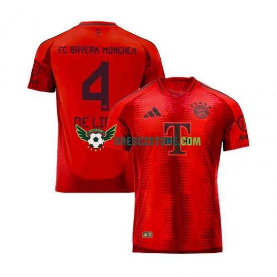 FC Bayern Mnichov Matthijs de Ligt 4 Domácí Dres 2024-2025 Krátký rukáv Muže Fotbalové Dresy