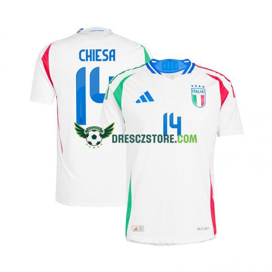 Itálie Chiesa 14 Venkovní Dres Euro 2024 Krátký rukáv Muže Fotbalové Dresy