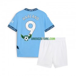 Manchester City Erling Haaland 9 Domácí Dres 2024-2025 Krátký rukáv Děti Fotbalové Dresy
