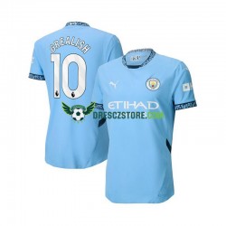 Manchester City Jack Grealish 10 Domácí Dres 2024-2025 Krátký rukáv Muže Fotbalové Dresy