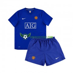 Manchester United Retro Venkovní Dres 2008 Krátký rukáv Děti Fotbalové Dresy