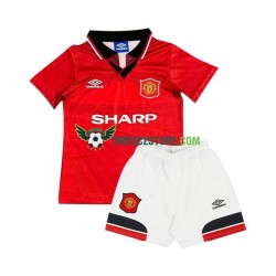 Manchester United Retro Domácí Dres 1994 Krátký rukáv Děti Fotbalové Dresy