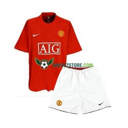 Manchester United 2007 Retro Domácí Dres Krátký rukáv Děti Fotbalové Dresy